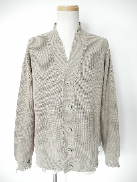 MM6 Maison Margiela カーディガン S グレー/ホワイト MM⑥ Maison Margiela【エムエムシックス メゾン マルジェラ】正規